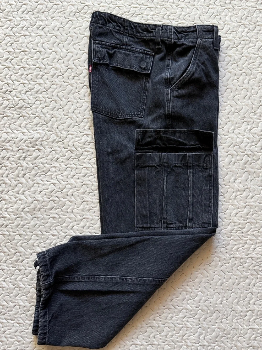 Levi's ‘94 Baggy 29x28 (fits 29-31) Wide Leg CargoBlack Wash Relaxed Fit Jeans